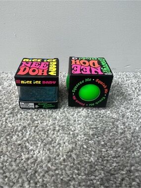 Needoh Teenie Bundle - Nice Ice Baby and Groovy Glob Squishy